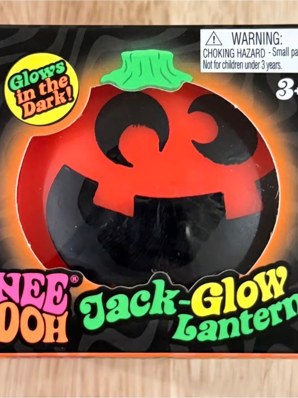 Jack-Glow Pumpkin Lantern - Red with Black Face